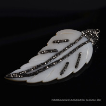 Hot Sell Mother of Pearl Leave Leaf Accrssory Pendant Necklace Charms